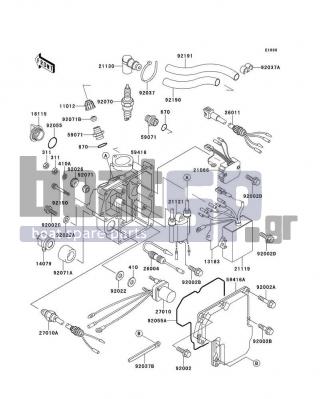 KAWASAKI - 750 SXI 1995 - Frame - Ignition System - 92002-3728 - BOLT,6X16