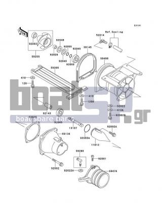 KAWASAKI - 750 SXI 1995 - Frame - Jet Pump