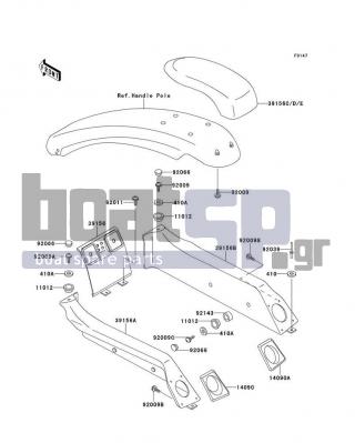 KAWASAKI - 750 SXI 1995 - Body Parts - Pads - 410S0600 - WASHER-PLAIN-SMALL,6MM