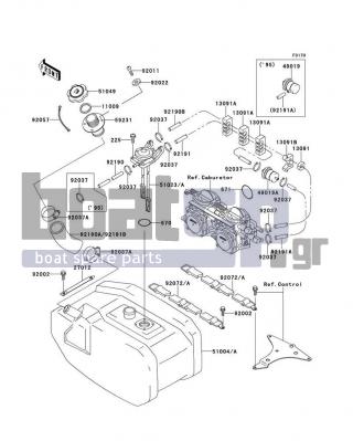 KAWASAKI - 750 ZXI 1995 - Body Parts - Fuel Tank