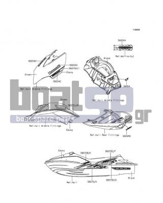 KAWASAKI - JET SKIΒ® ULTRAΒ® 310R 2016 - Body Parts - Decals(NGF)