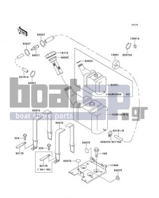 KAWASAKI - 900 ZXI 1995 - Body Parts - Oil Tank