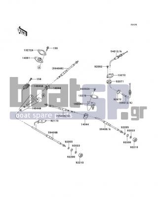 KAWASAKI - ULTRA 300LX 2013 - Frame - Cables - 92002-3728 - BOLT,6X16