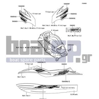 KAWASAKI - ULTRA 300LX 2013 - Εξωτερικά Μέρη - Decals(Titanium)(JDF)