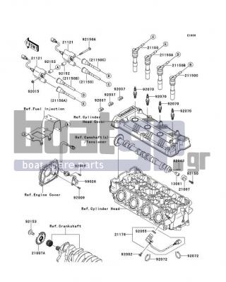 KAWASAKI - ULTRA 300LX 2013 - Frame - Ignition System - 92070-3707 - PLUG-SPARK,PMR9B(NGK)