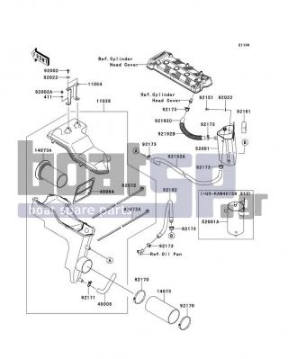 KAWASAKI - ULTRA 300LX 2013 - Frame - Intake Silencer