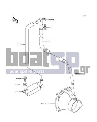 KAWASAKI - ST 1995 - Body Parts - Bilge System - 92190-3821 - TUBE,L=190