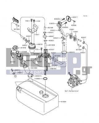 KAWASAKI - ST 1995 - Body Parts - Fuel Tank - 49019-3710 - FILTER-FUEL