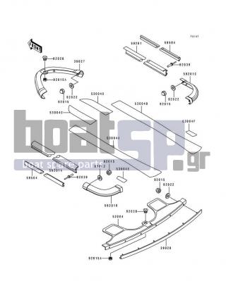 KAWASAKI - ST 1995 - Body Parts - Pads - 53004-3745-RA - MAT,REAR BUMPER,GRAY