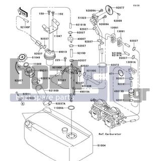 KAWASAKI - STS 1995 - Body Parts - Fuel Tank