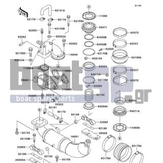 KAWASAKI - STS 1995 - Exhaust - Muffler(s)(JT750-B1)