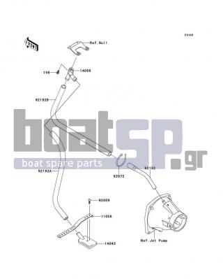 KAWASAKI - ULTRA 300X 2013 - Body Parts - Bilge System - 92192-3753 - TUBE,HULL-NOZZLE