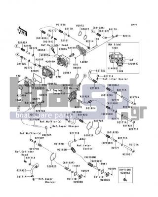 KAWASAKI - ULTRA 300X 2013 - Κινητήρας/Κιβώτιο Ταχυτήτων - Cooling - 92005-3714 - FITTING