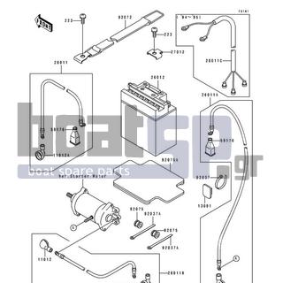 KAWASAKI - SUPER SPORT XI 1995 - Electrical - Electrical Equipment - 26011-3797 - WIRE-LEAD,RELAY-STARTER