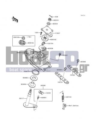 KAWASAKI - SUPER SPORT XI 1995 - Body Parts - Handle Pole(JH750-B2/B3)
