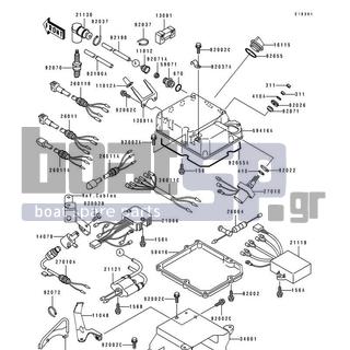 KAWASAKI - SUPER SPORT XI 1995 - Frame - Ignition System(JH750-B3) - 92070-2078 - PLUG-SPARK,BR8ES(NGK)