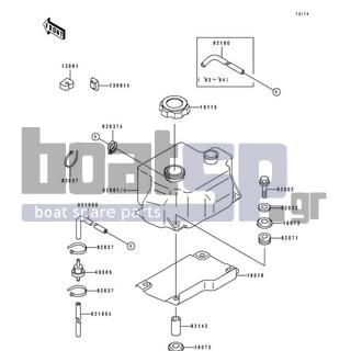 KAWASAKI - SUPER SPORT XI 1995 - Body Parts - Oil Tank - 92190-3982 - TUBE,OIL TANK - OIL FILTER