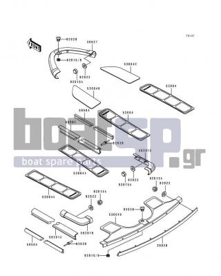 KAWASAKI - SUPER SPORT XI 1995 - Body Parts - Pads - 59201-3747-RE - BUMPER,CORNER,LH,VIOLET