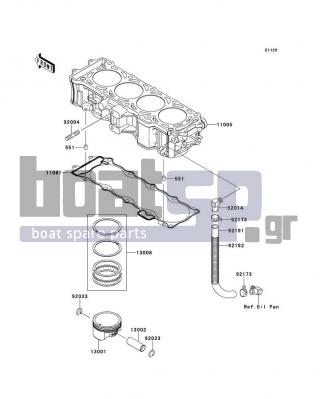 KAWASAKI - ULTRA 300X 2013 - Engine/Transmission - Cylinder/Piston(s)