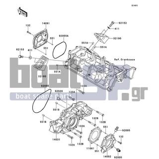 KAWASAKI - ULTRA 300X 2013 - Engine/Transmission - Engine Cover(s) - 32190-3703 - BRACKET-ENGINE