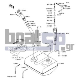 KAWASAKI - ULTRA 300X 2013 - Body Parts - Fuel Tank - 92057-3704 - CHAIN,COVER,L=100