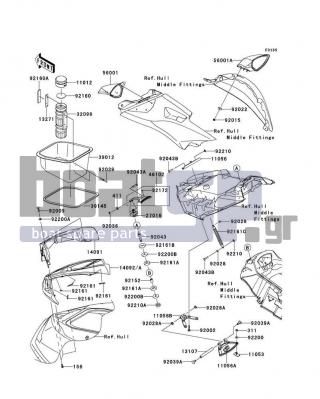 KAWASAKI - ULTRA 300X 2013 - Frame - Hull Front Fittings