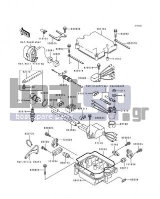 KAWASAKI - TS 1995 - Frame - Ignition System(JF650-B7) - 92037-3736 - CLAMP,L=100