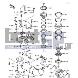 KAWASAKI - TS 1995 - Exhaust - Muffler(s) - 11060-3721 - GASKET,EXHAUST PIPE