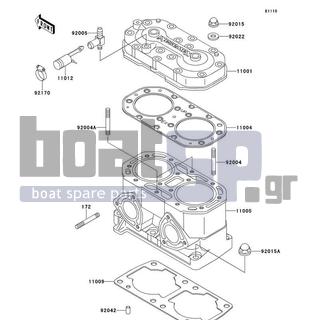 KAWASAKI - X2 1995 - Κινητήρας/Κιβώτιο Ταχυτήτων - Cylinder Head/Cylinder